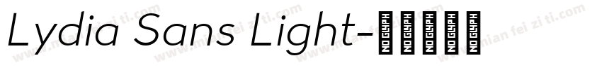 Lydia Sans Light字体转换